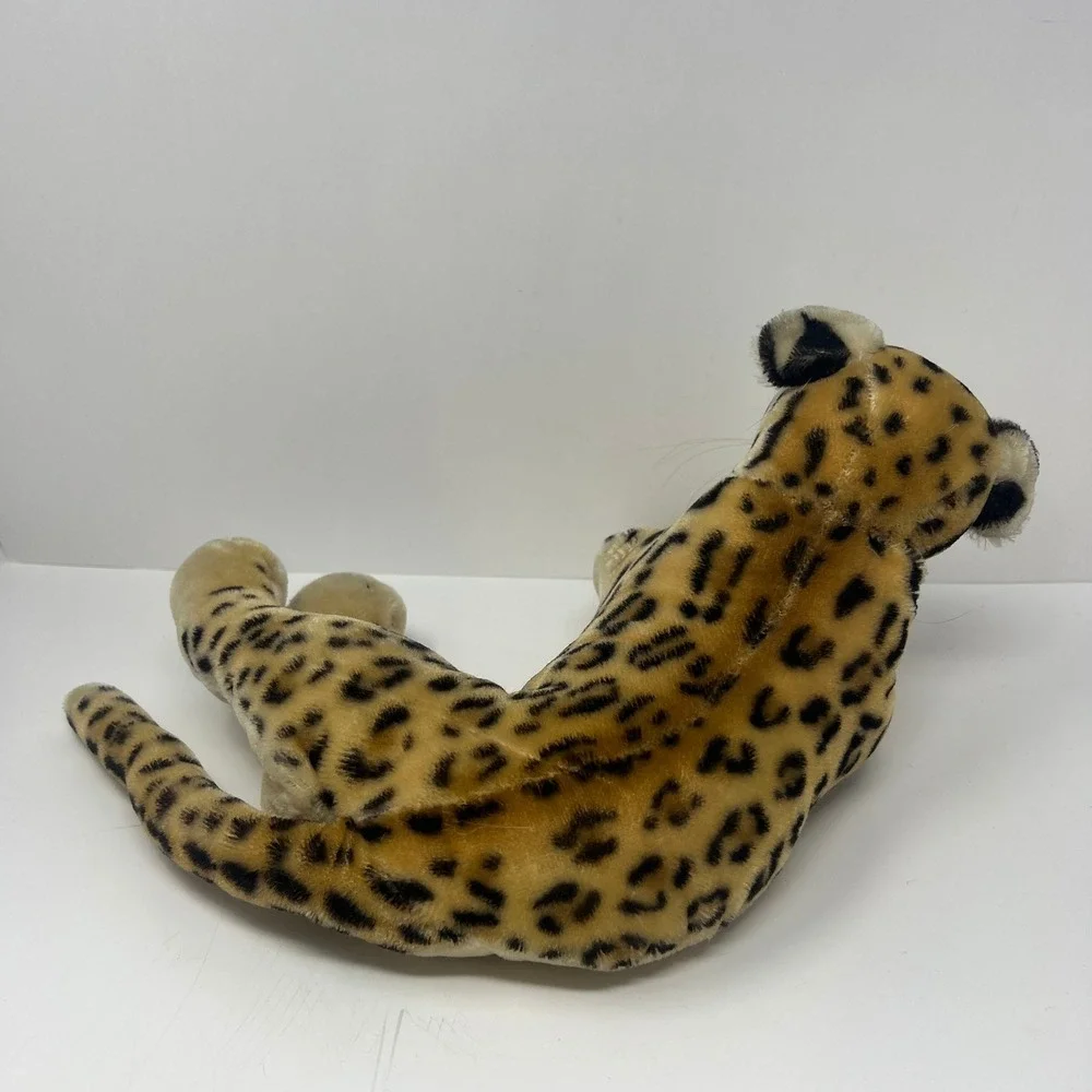 Vtg Steiff Ocelot Ozelot Leopard Plush Mohair 12 Inch Lying Big Cat Orange Eyes‎